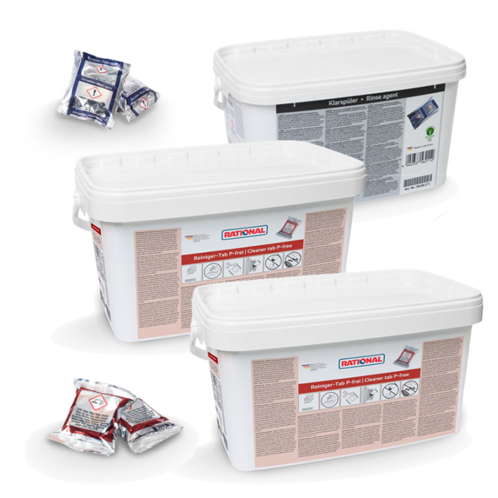 Rational (P14) Reiniger-Tabs P-frei 260 Stück  + Klarspül-Tabs 50 Stück